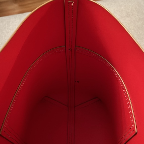 Authentic Tory Burch Block T Tote Tan Bag shoulder purse - Picture 9 of 11